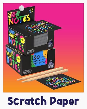 Bright, rainbow scratch paper notes that are perfect for doodling, gifting, or leaving messages
