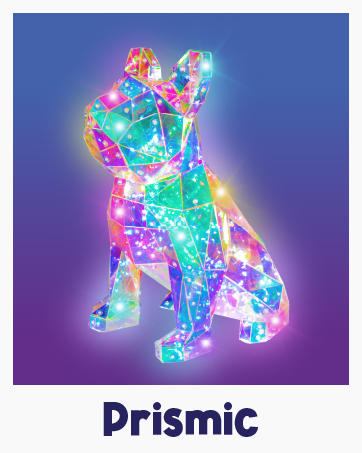 A dazzling, gem-like prismatic design that reflects light beautifully and sparks imagination