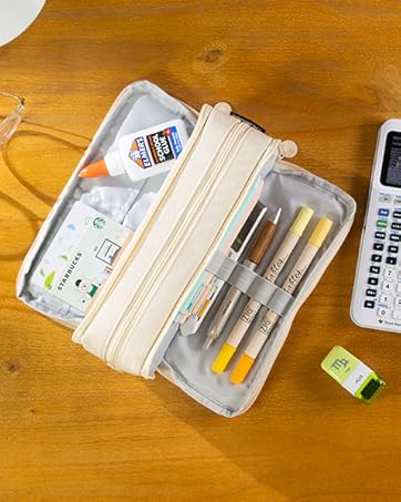 3 compartments pencil case