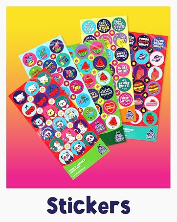 Cheerful, high-quality stickers in fun themes perfect for rewards, scrapbooking, or crafts
