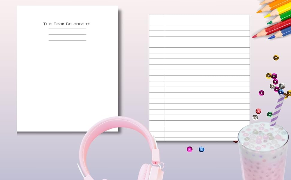 Composition Notebook Wide Ruled Girls Cute Pastel Pink Aesthetic Preppy | Kawaii bear